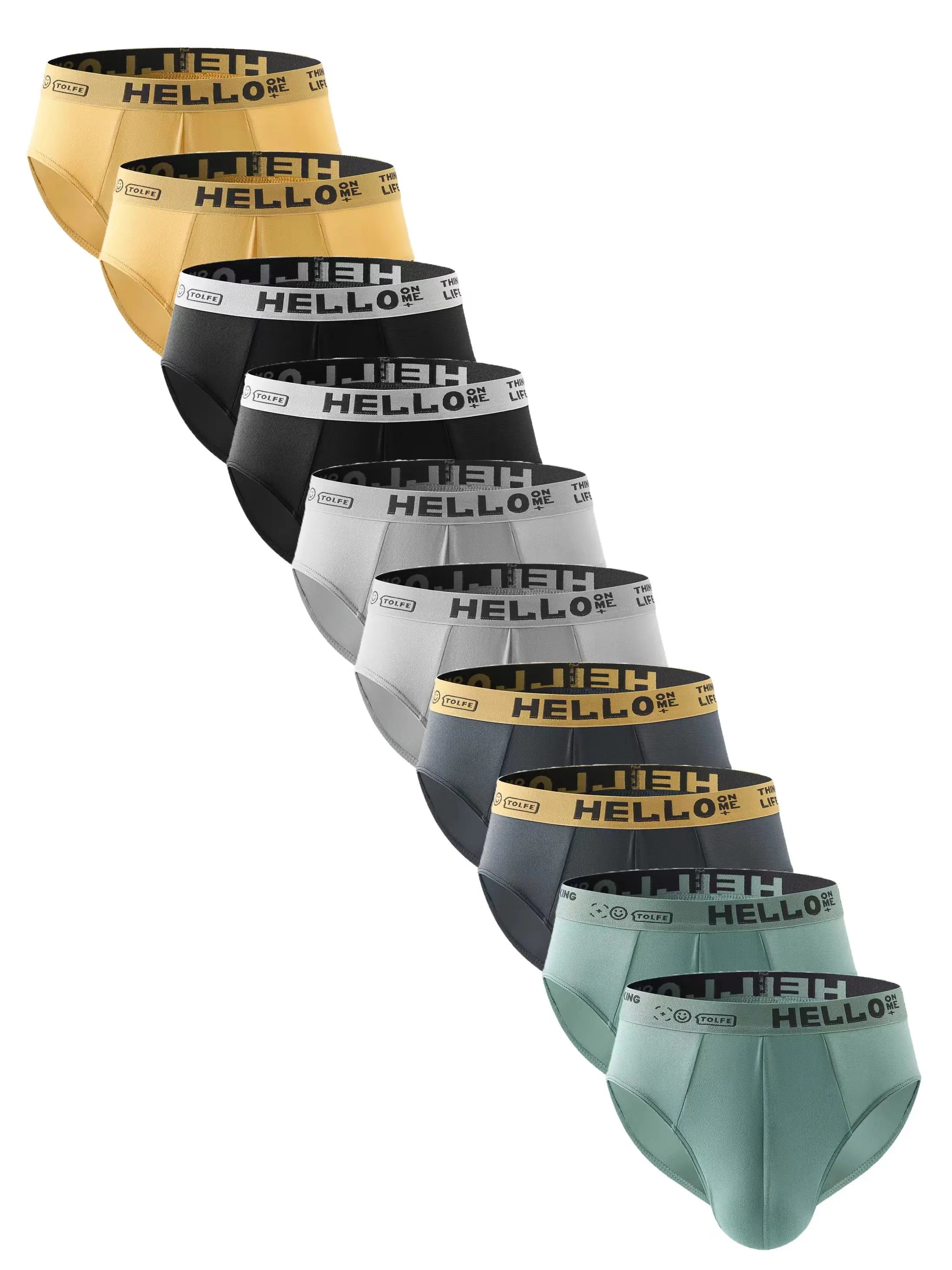 10-Pack Men's Boxer & Briefs – Breathable Stretch Underwear for All-Day Comfort