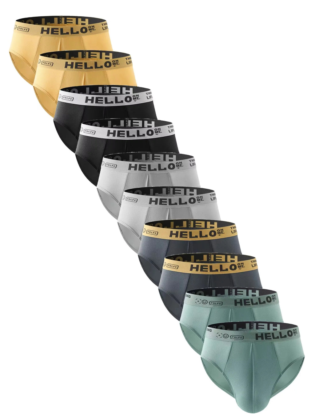 10-Pack Men's Boxer & Briefs – Breathable Stretch Underwear for All-Day Comfort